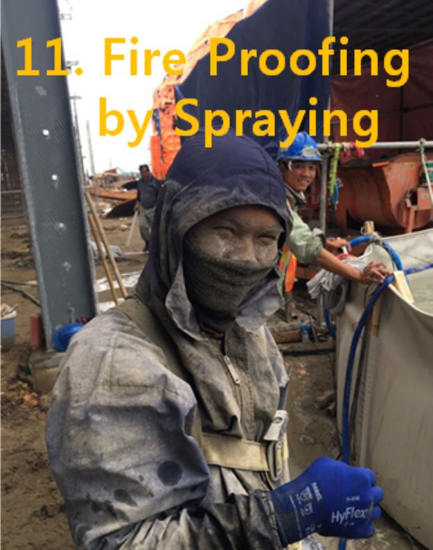 Fire Proofing by Spraying