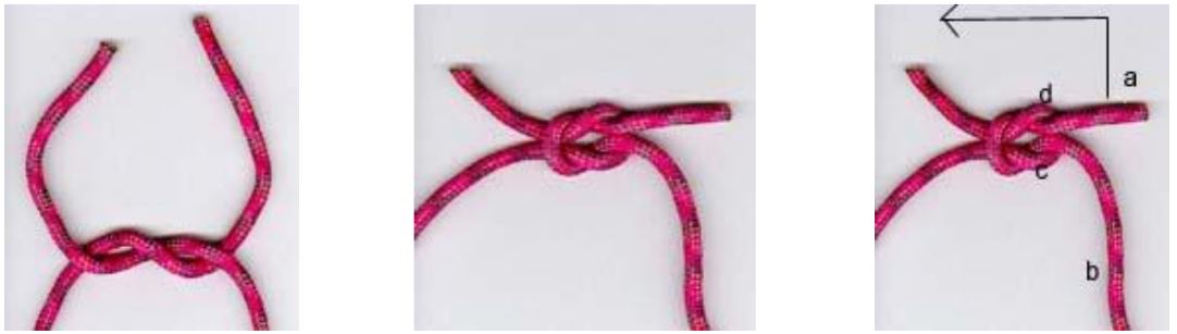 바른매듭 (square knot = 사각매듭)