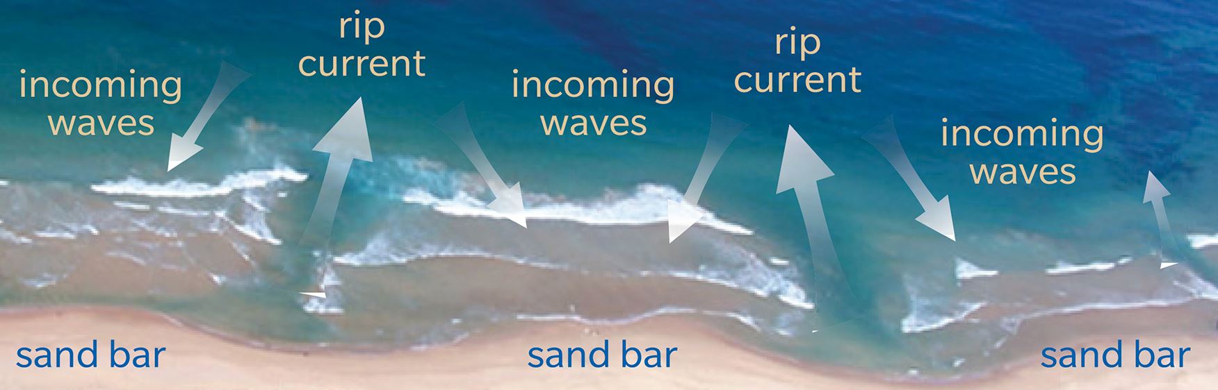 Rip currents are one of the greatest, and most common, hazards 